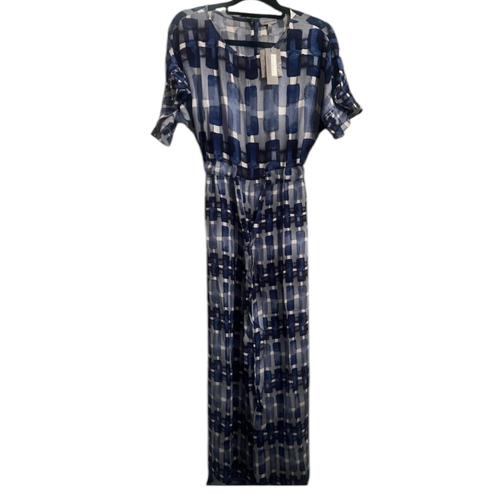 NEW NWT Anthropologie Conditions Apply Blue Jumpsuit size XS